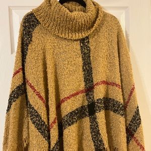 Pink Lily poncho turtleneck